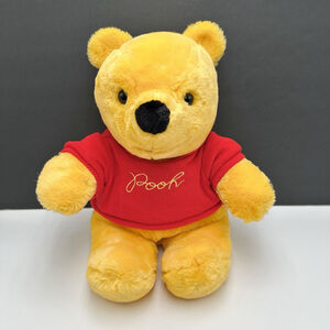 Vintage SEARS Disney WINNIE THE POOH Plush Stuffed Animal Red Sweater 18” Bear